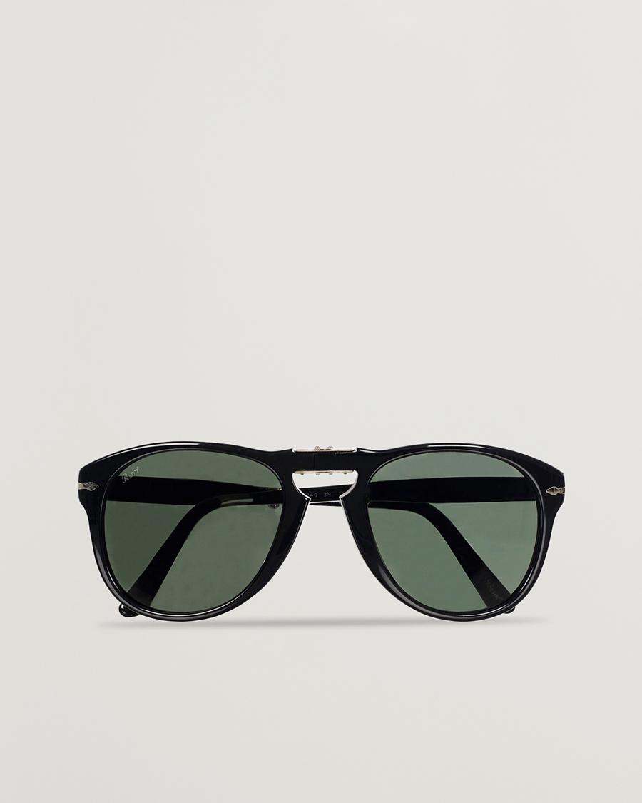 Heren | Zonnebrillen | Persol | 0PO0714 Folding Sunglasses Black/Crystal Green