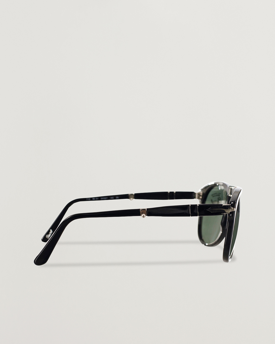 Heren | Zonnebrillen | Persol | 0PO0714 Folding Sunglasses Black/Crystal Green