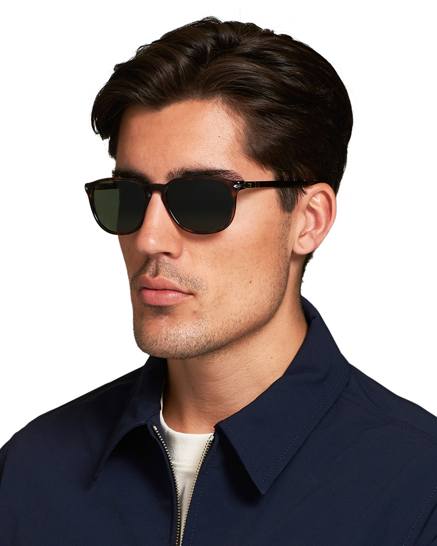 Homme | Persol PO3019S Sunglasses Havana/Crystal Green | Persol | PO3019S Sunglasses Havana/Crystal Green