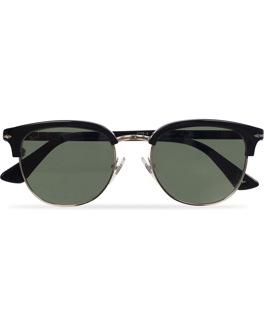 Homme | Persol PO3105S Sunglasses Black/Green | Persol | PO3105S Sunglasses Black/Green