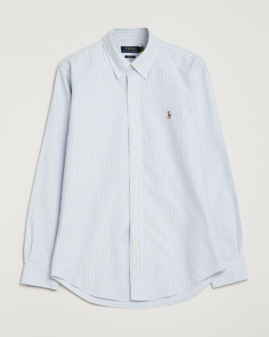 Homme | Chemises | Polo Ralph Lauren | Custom Fit Oxford Shirt Stripes Blue