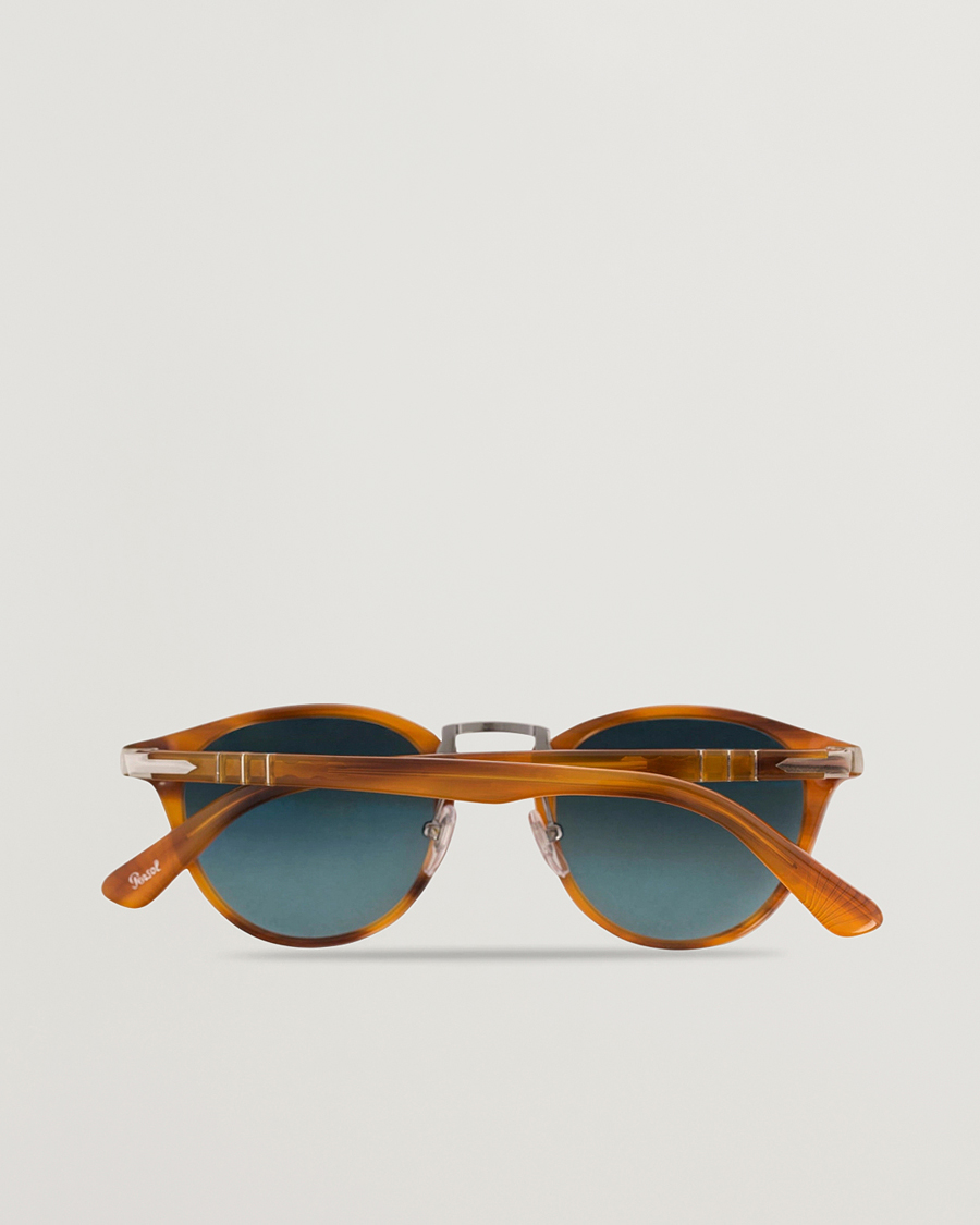 Homme | Persol 0PO3108S Polarized Sunglasses Striped Brown/Gradient Blue | Persol | 0PO3108S Polarized Sunglasses Striped Brown/Gradient Blue