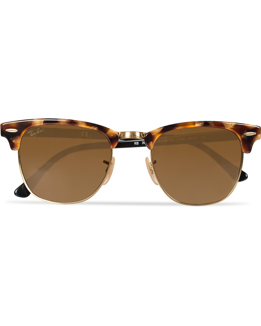 Homme | Ray-Ban Clubmaster Sunglasses Spotted Brown Havana/Brown | Ray-Ban | Clubmaster Sunglasses Spotted Brown Havana/Brown