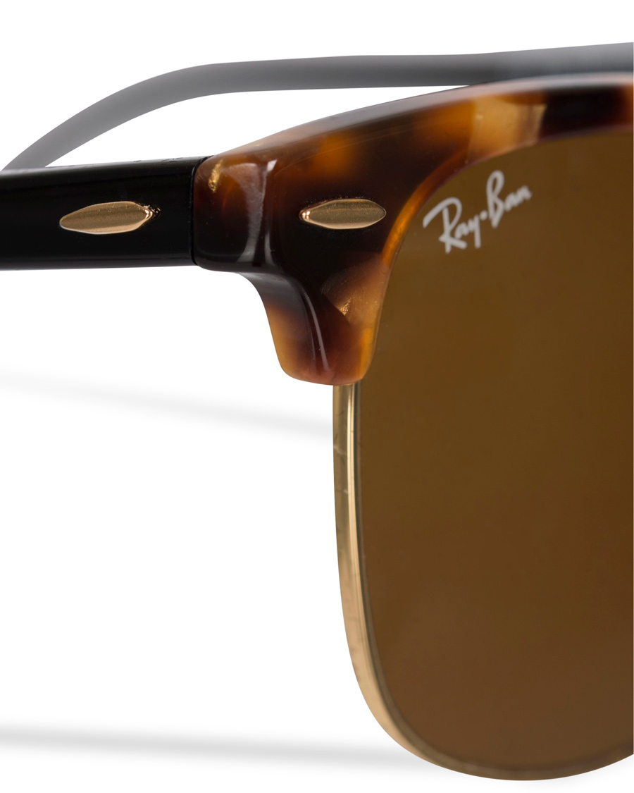 Homme | Ray-Ban Clubmaster Sunglasses Spotted Brown Havana/Brown | Ray-Ban | Clubmaster Sunglasses Spotted Brown Havana/Brown