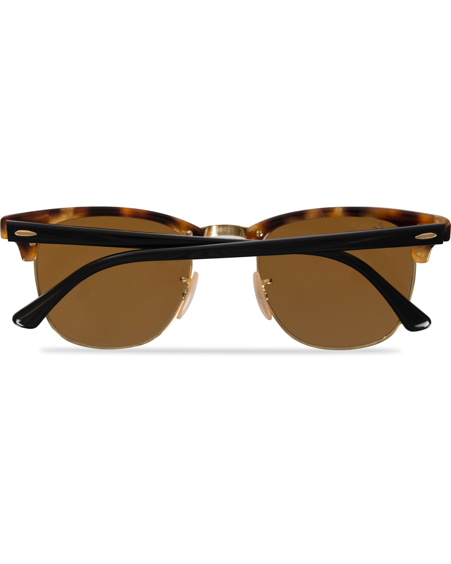 Homme | Ray-Ban Clubmaster Sunglasses Spotted Brown Havana/Brown | Ray-Ban | Clubmaster Sunglasses Spotted Brown Havana/Brown
