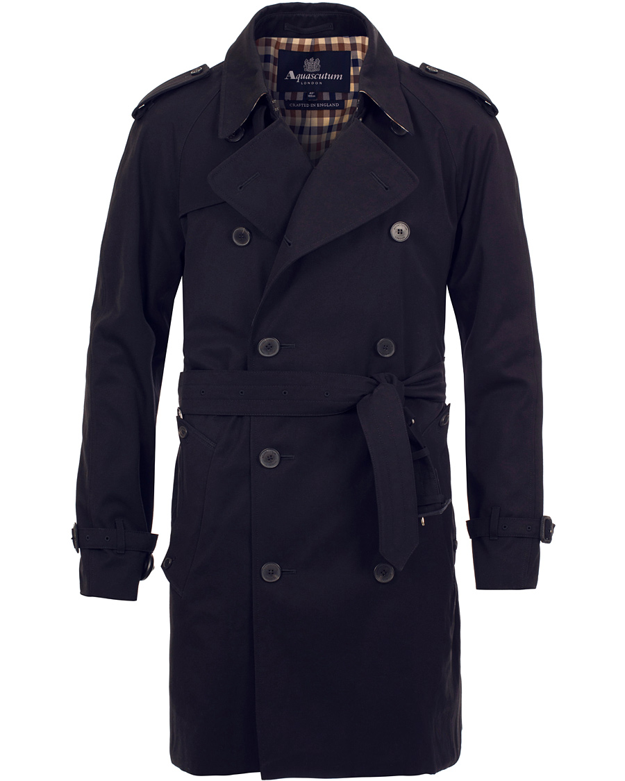 Homme | Manteaux Et Vestes | Aquascutum | Corby Double Breasted Trenchcoat Navy