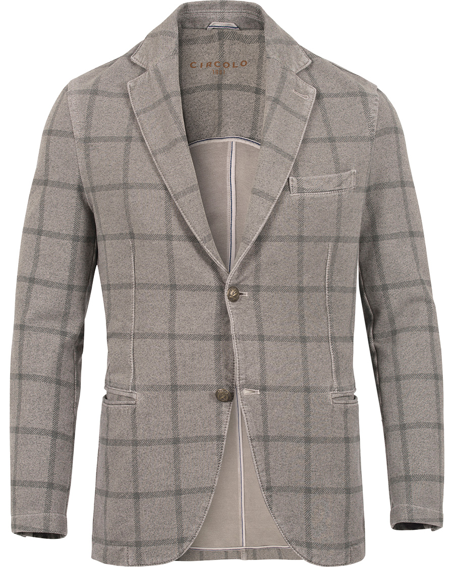 Homme | Blazers | Circolo 1901 | Circolo Check Jersey Blazer Cementio