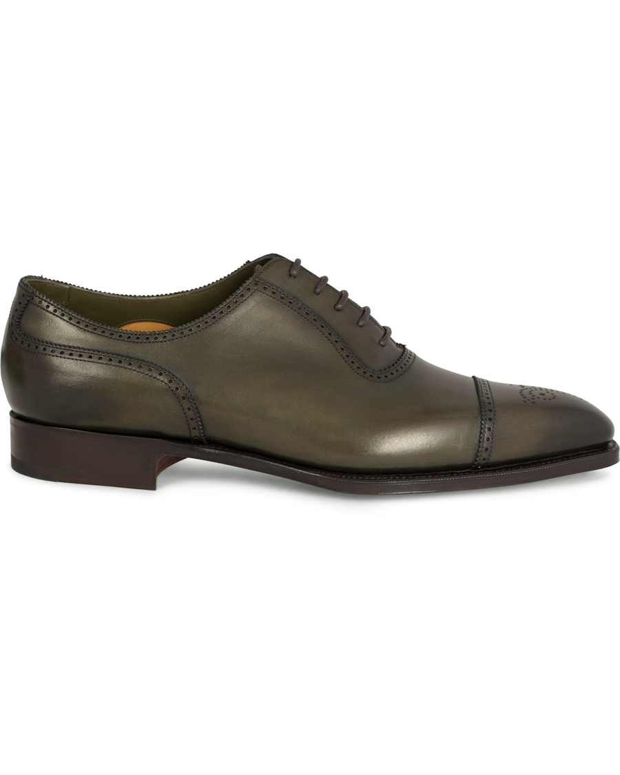Heren | Edward Green Lichfield II Brogue Olive Antique Calf | Edward Green | Lichfield II Brogue Olive Antique Calf