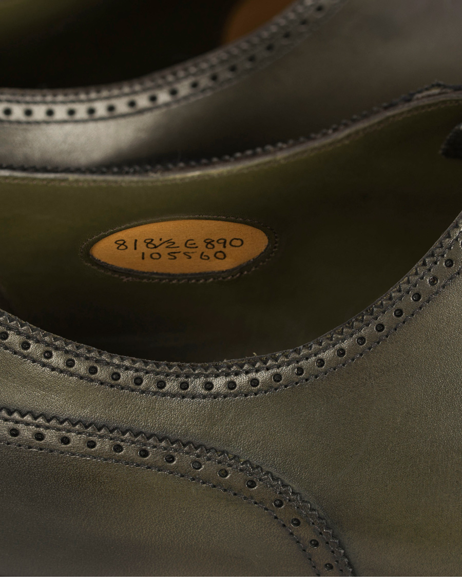 Heren | Edward Green Lichfield II Brogue Olive Antique Calf | Edward Green | Lichfield II Brogue Olive Antique Calf