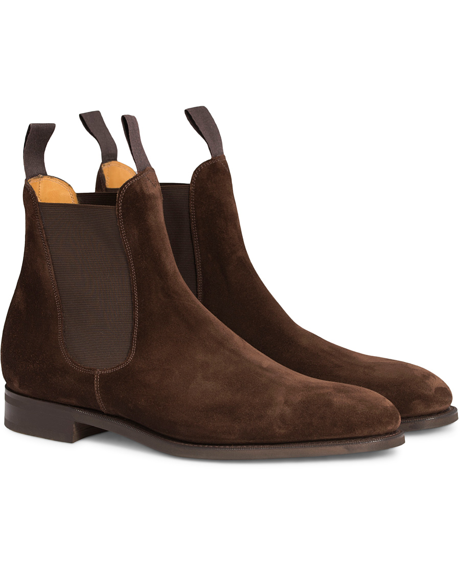 Homme | | Edward Green | Newmarket Chelsea Boot Mink Suede