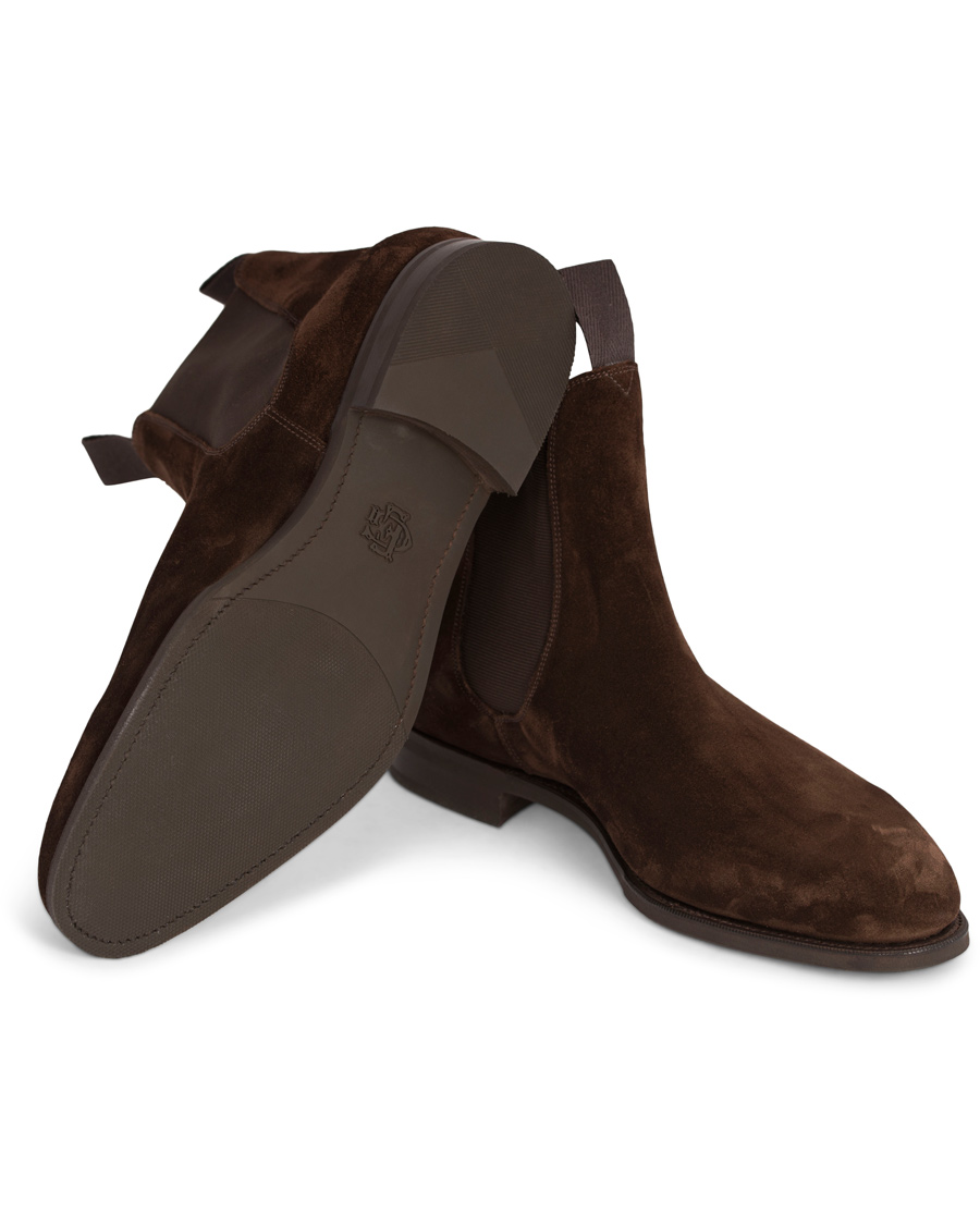 Homme | | Edward Green | Newmarket Chelsea Boot Mink Suede