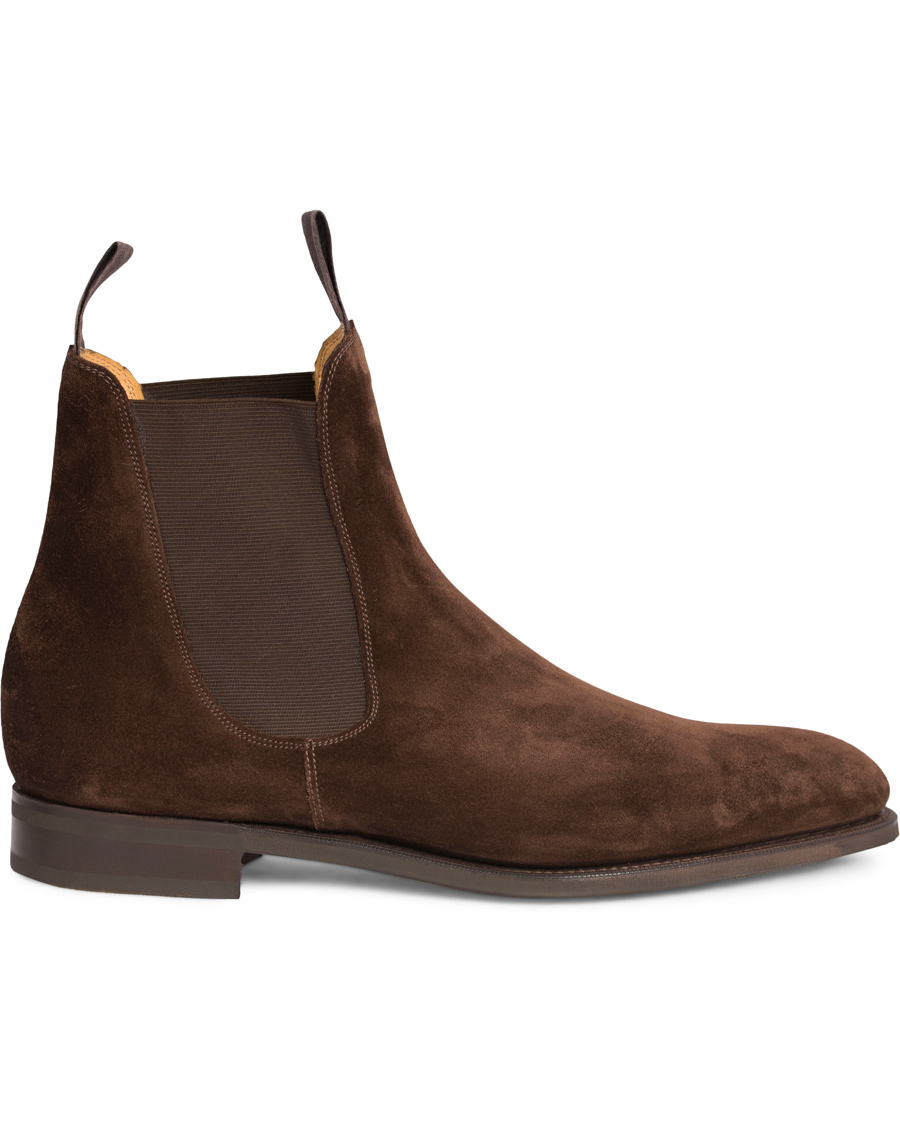 Homme | | Edward Green | Newmarket Chelsea Boot Mink Suede