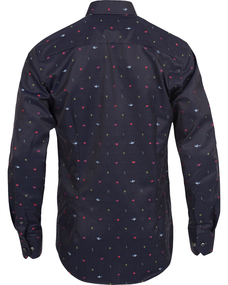 Homme | Chemises | Eton | Slim Fit Shirt Red Ribbon Planet Navy