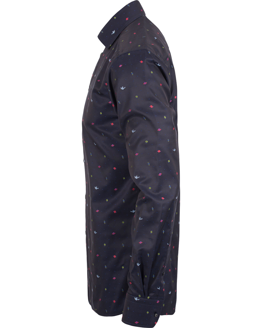 Homme | Chemises | Eton | Slim Fit Shirt Red Ribbon Planet Navy