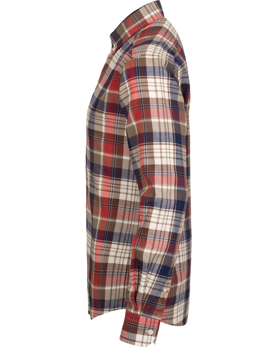Homme | Chemises | Eton | Slim Fit Shirt Green Ribbon Flannel Red