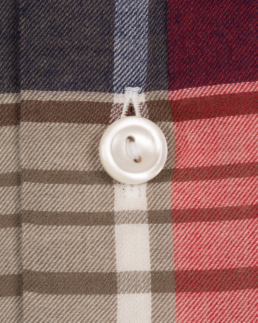 Homme | Chemises | Eton | Slim Fit Shirt Green Ribbon Flannel Red