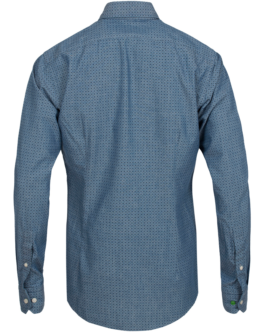 Homme | Chemises | Eton | Slim Fit Shirt Green Ribbon Indigo Blue