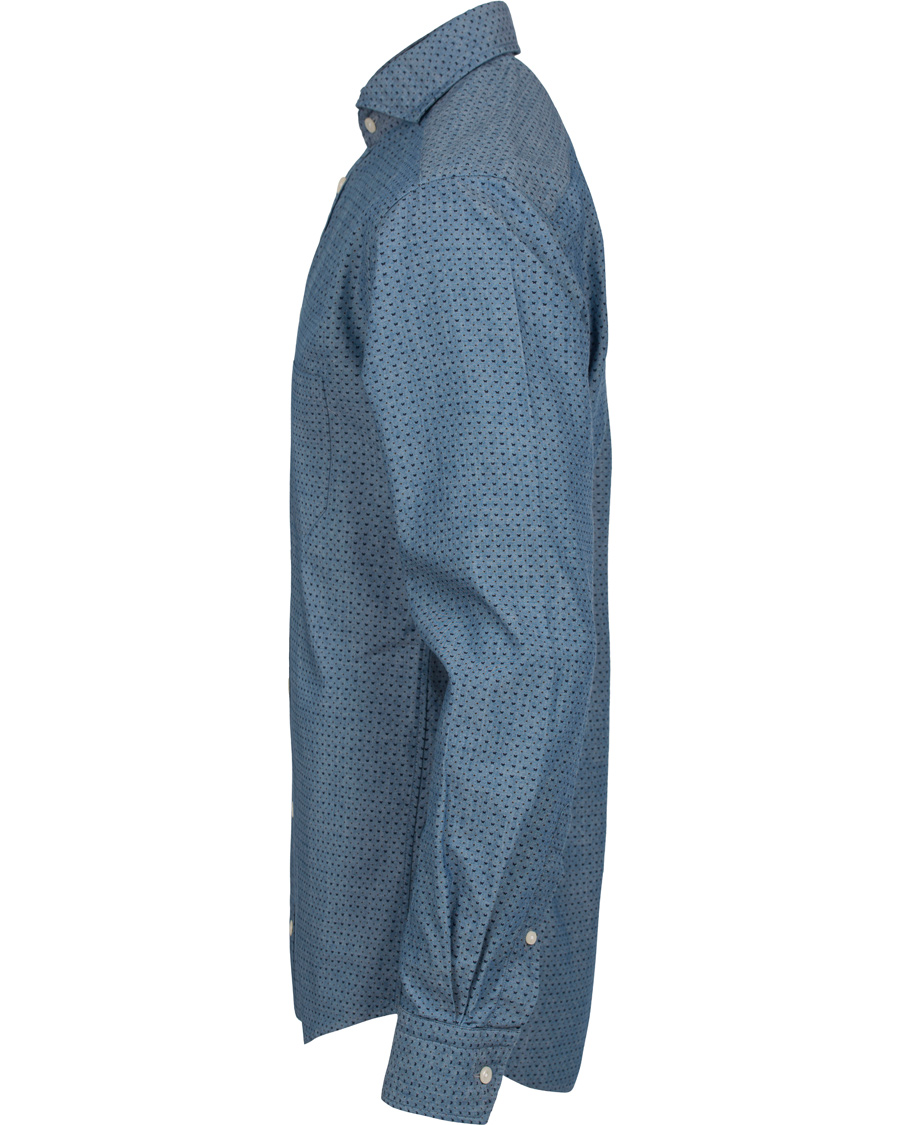 Homme | Chemises | Eton | Slim Fit Shirt Green Ribbon Indigo Blue