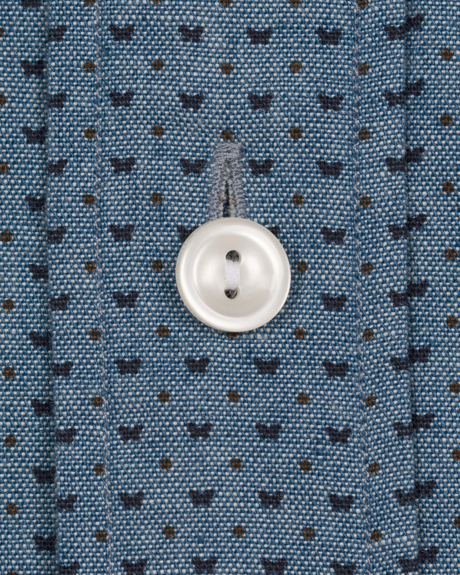 Homme | Chemises | Eton | Slim Fit Shirt Green Ribbon Indigo Blue