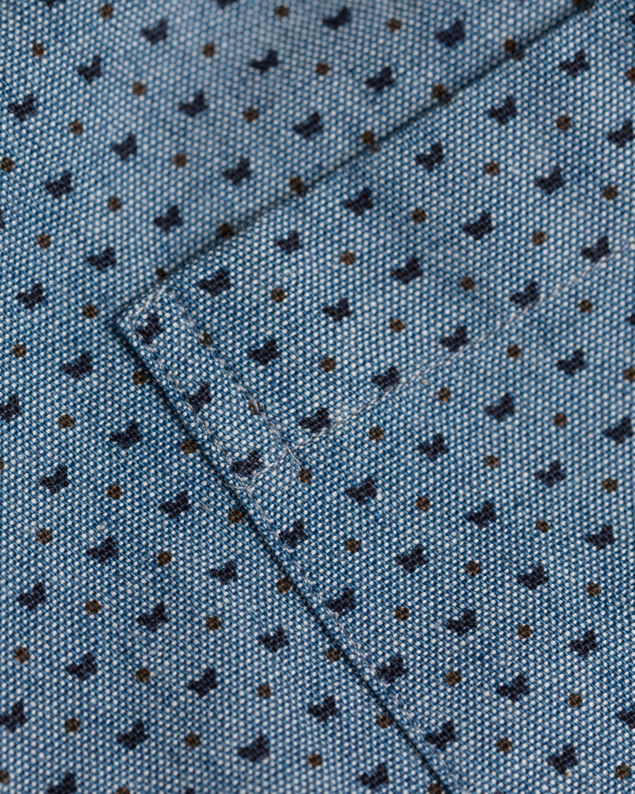 Homme | Chemises | Eton | Slim Fit Shirt Green Ribbon Indigo Blue