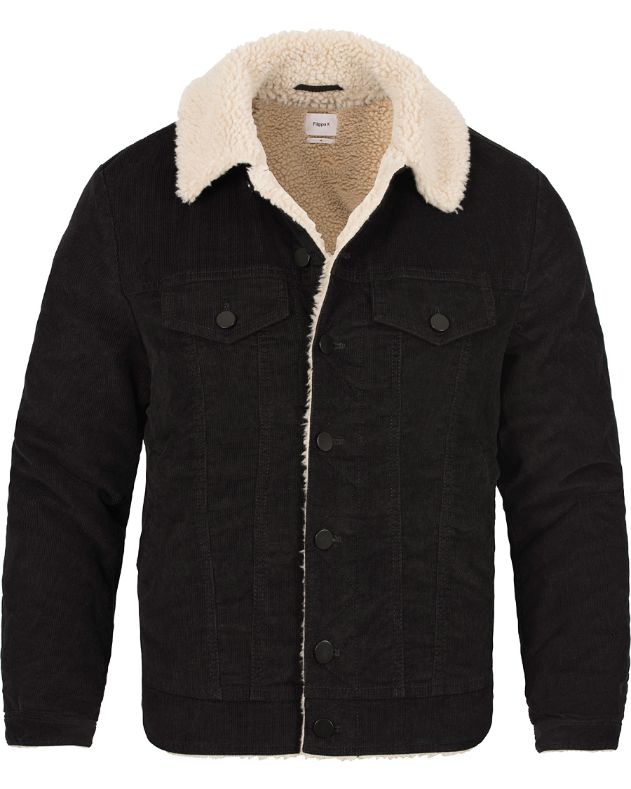Homme | Manteaux Et Vestes | Filippa K | Cord Trucker Jacket Black