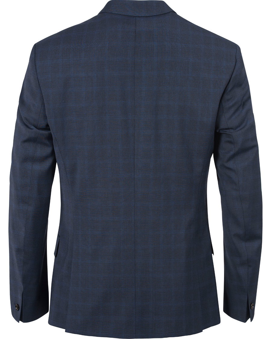Heren | Blazers | Filippa K | Rick Suit Jacket Tonal Check Royal Blue 50