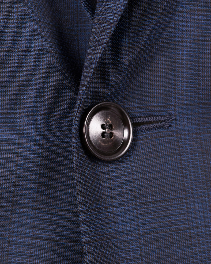 Heren | Blazers | Filippa K | Rick Suit Jacket Tonal Check Royal Blue 50