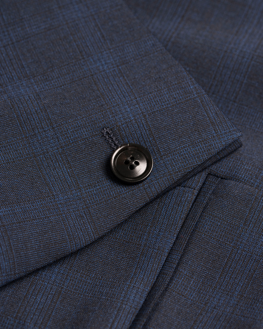 Heren | Blazers | Filippa K | Rick Suit Jacket Tonal Check Royal Blue 50