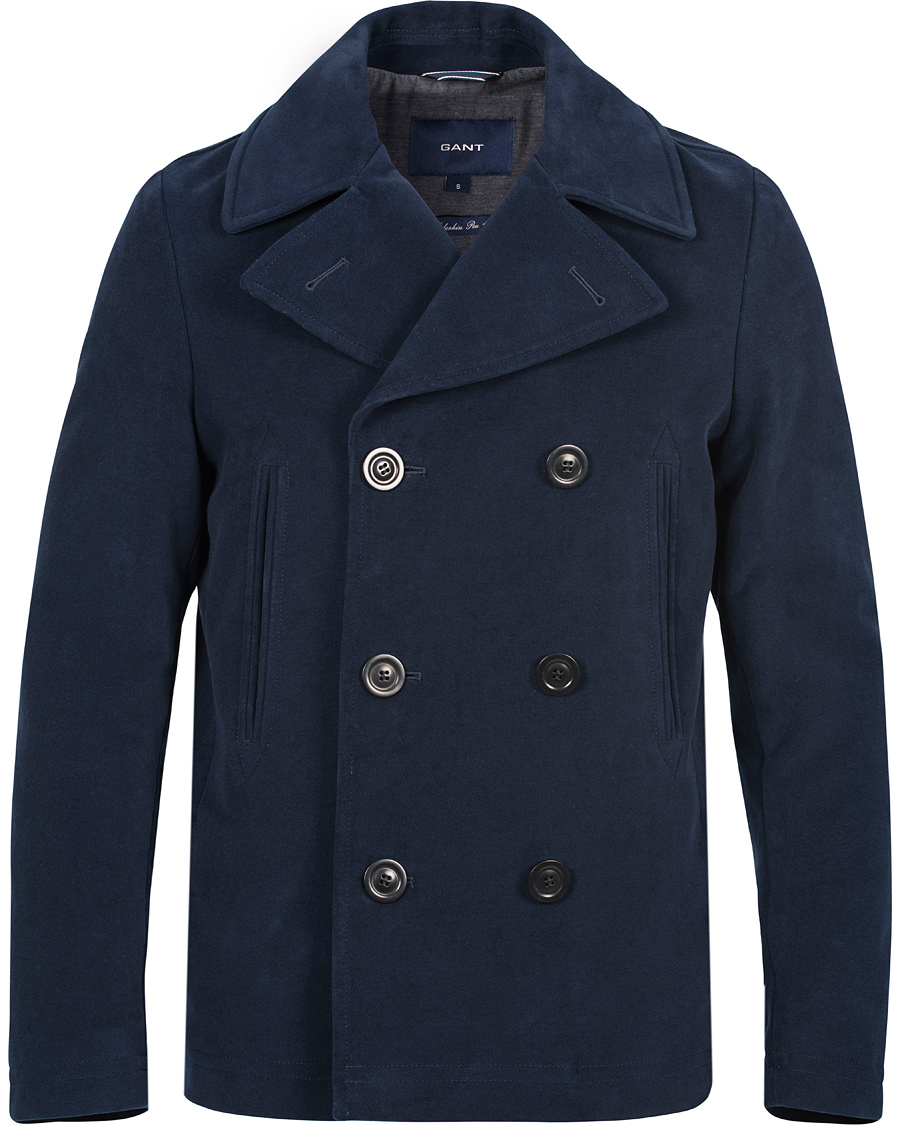 Heren | Jassen | GANT | The Moleskin Peacoat Navy