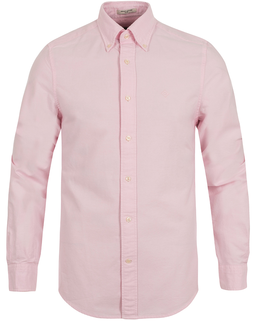 Heren | Overhemden | GANT Diamond G | The Perfect Oxford Fitted Body Shirt Pastel Pink