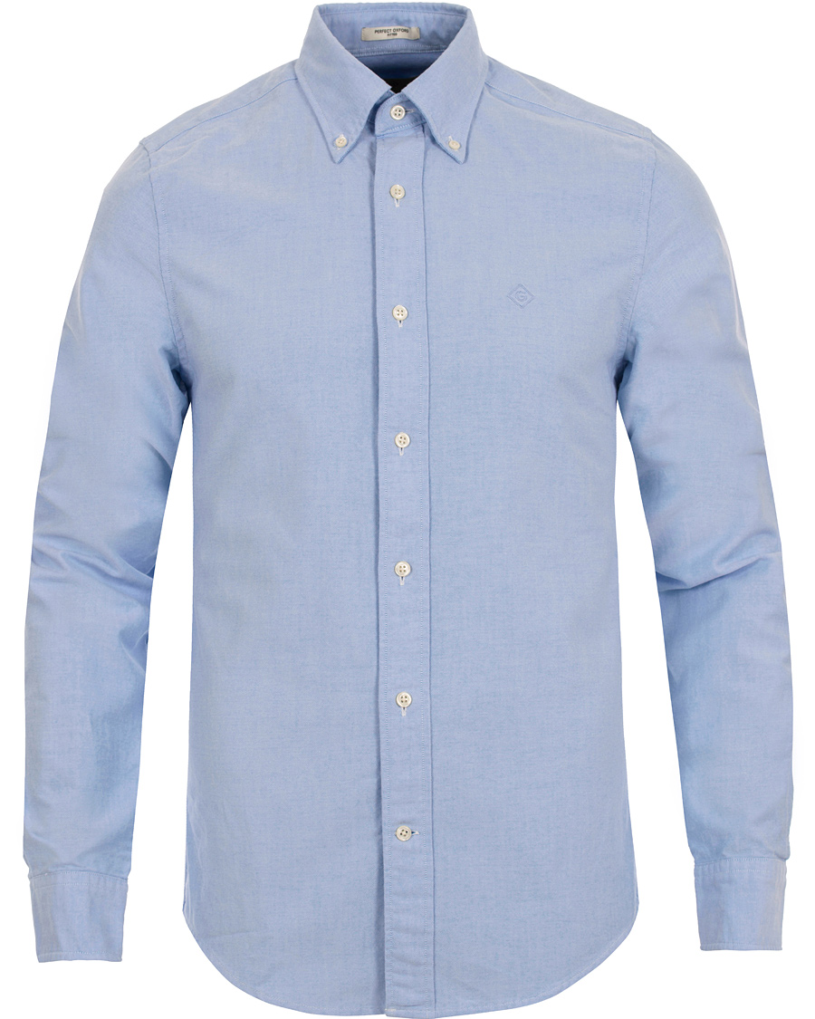 Homme | Chemises | GANT Diamond G | The Perfect Oxford Fitted Body Shirt Capri Blue