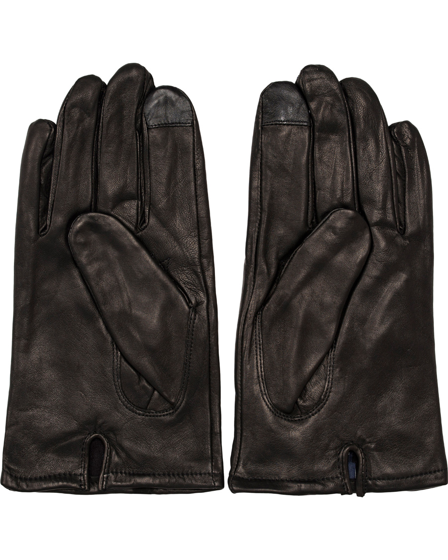 Heren | GANT Touch Screen Leather Gloves Black | GANT | Touch Screen Leather Gloves Black