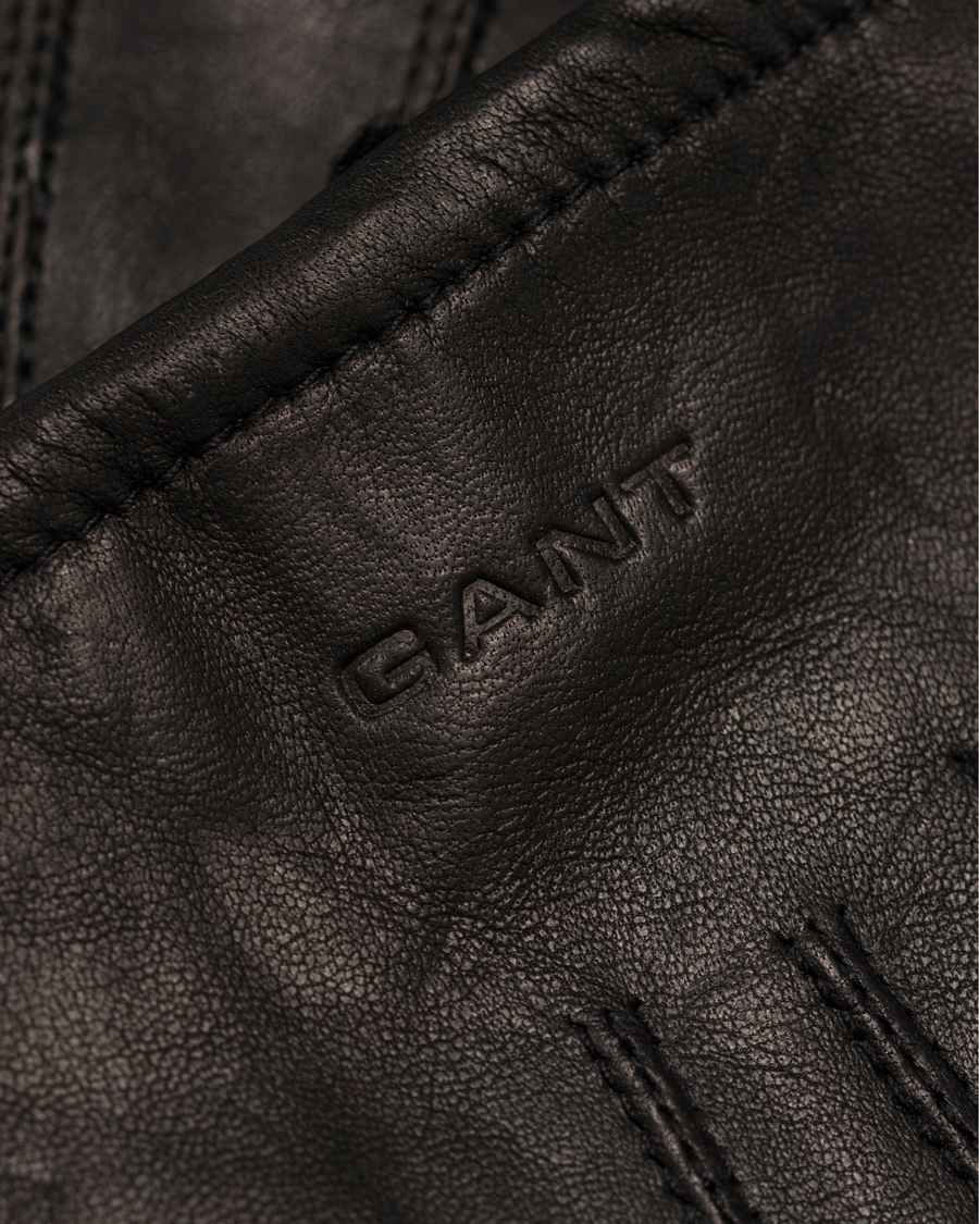 Heren | GANT Touch Screen Leather Gloves Black | GANT | Touch Screen Leather Gloves Black