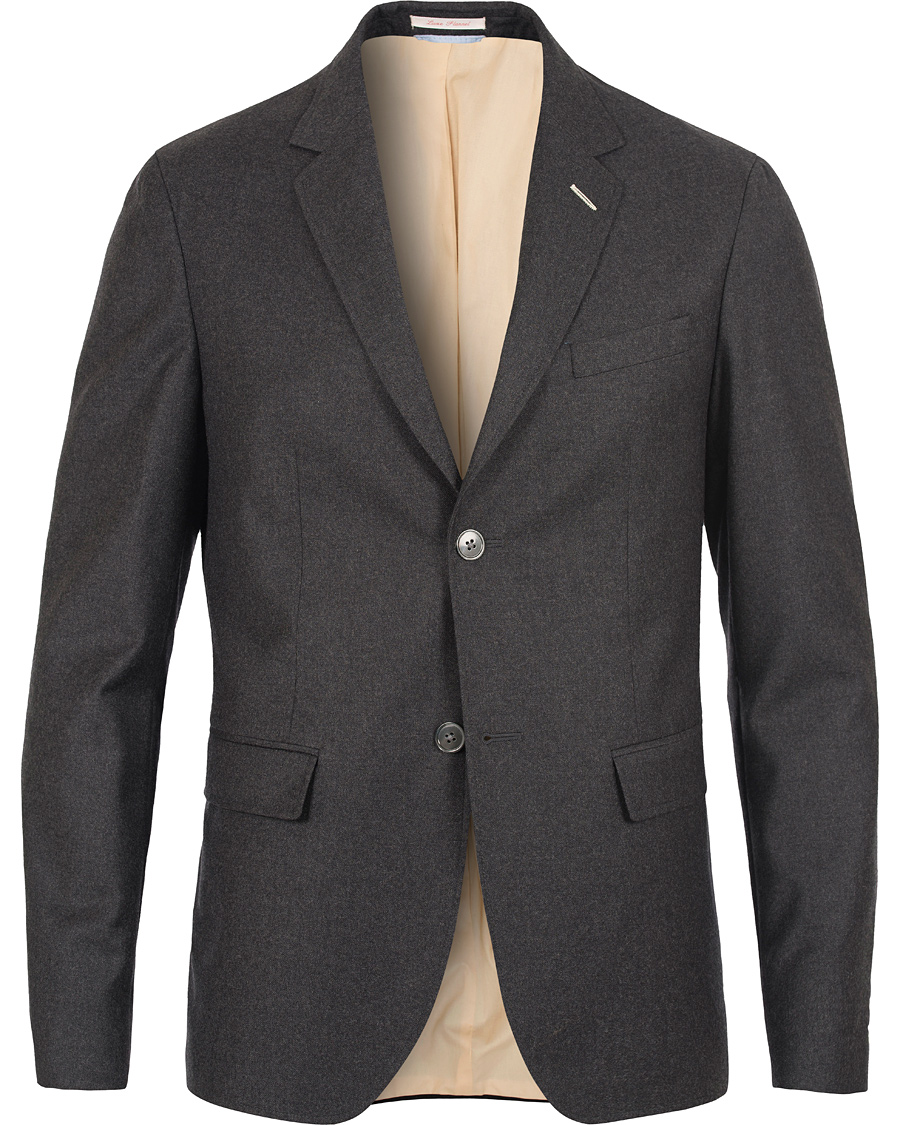Homme | Blazers | GANT Rugger | The Luxe Flannel Blazer Graphite Melange