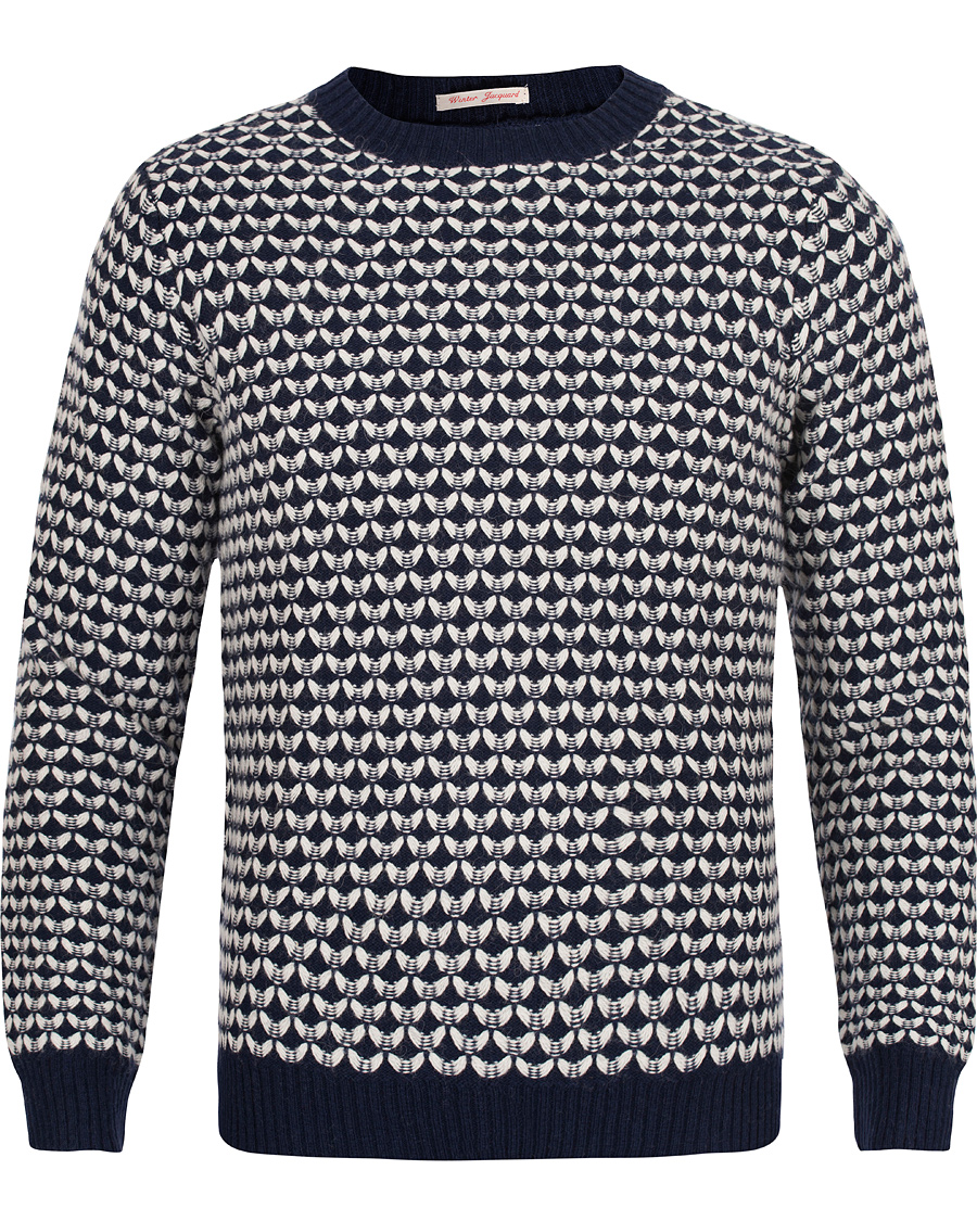 Homme | Pulls Et Tricots | GANT Rugger | The Winter Jacquard Sweater Evening Blue