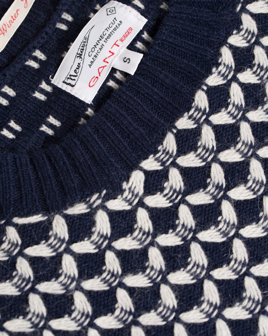 Homme | Pulls Et Tricots | GANT Rugger | The Winter Jacquard Sweater Evening Blue