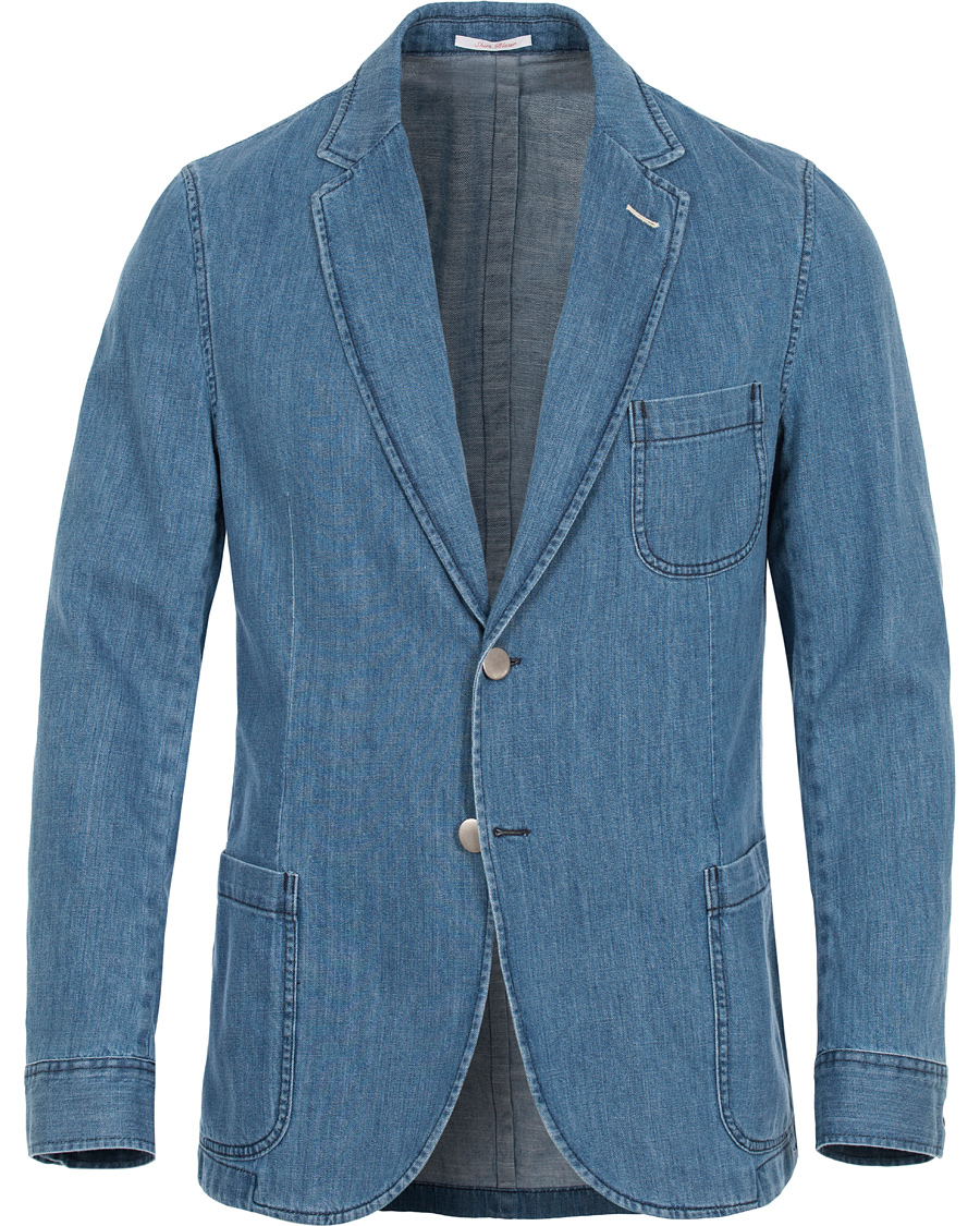 Homme | Blazers | GANT Rugger | Denim Shirt Blazer Mid Bue