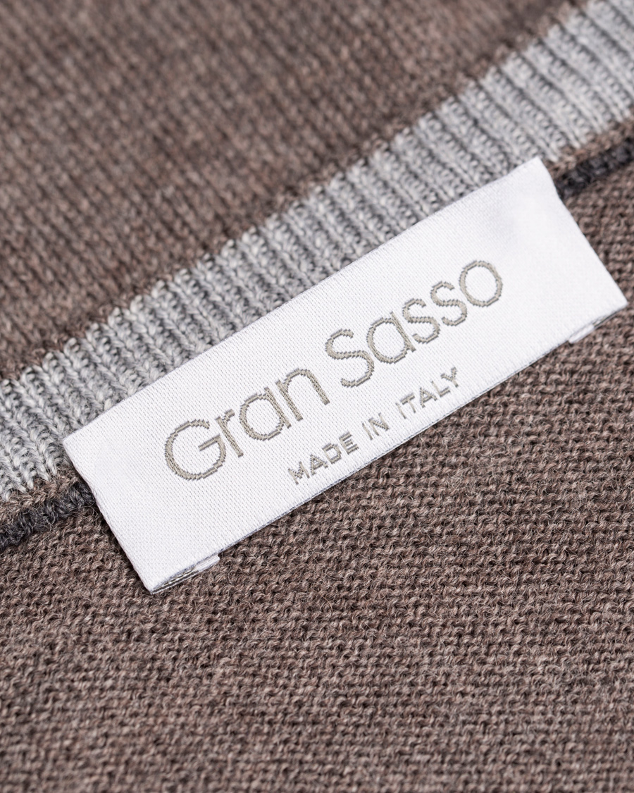 Heren | Truien | Gran Sasso | Merino Fashion Fit C-Neck Pullover Brown