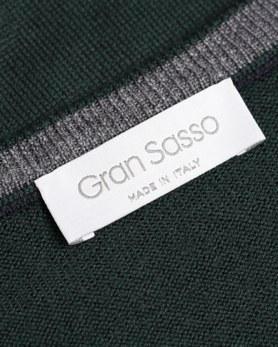 Heren | Truien | Gran Sasso | Merino Fashion Fit C-Neck Pullover Green