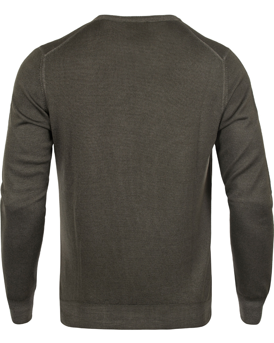Heren | Truien | Gran Sasso | Merino Vintage Fashion Fit Pullover Moss Green