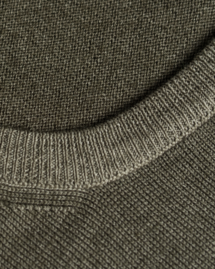 Heren | Truien | Gran Sasso | Merino Vintage Fashion Fit Pullover Moss Green