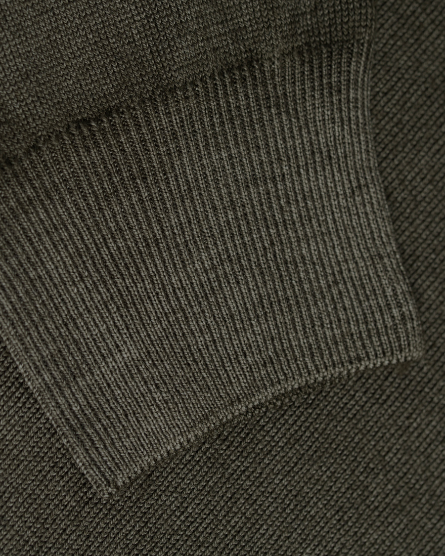 Heren | Truien | Gran Sasso | Merino Vintage Fashion Fit Pullover Moss Green