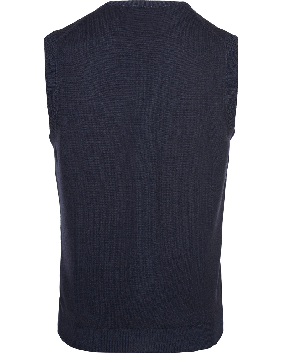 Heren | Truien | Gran Sasso | Merino Fashion Fit Vintage Gilet Navy