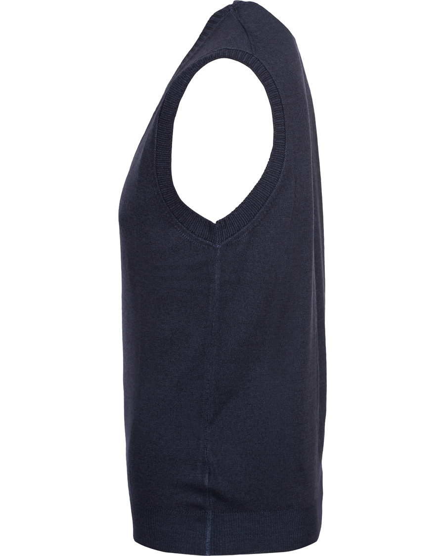Heren | Truien | Gran Sasso | Merino Fashion Fit Vintage Gilet Navy
