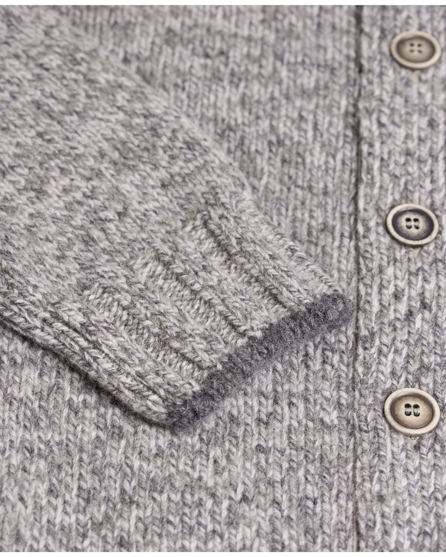 Homme | Pulls Et Tricots | Gran Sasso | Button Knit Lambswool Sweater Structured Grey