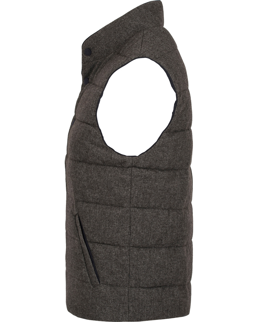 Homme | Manteaux Et Vestes | Gran Sasso | Brushed Wool Reversible Vest Grey