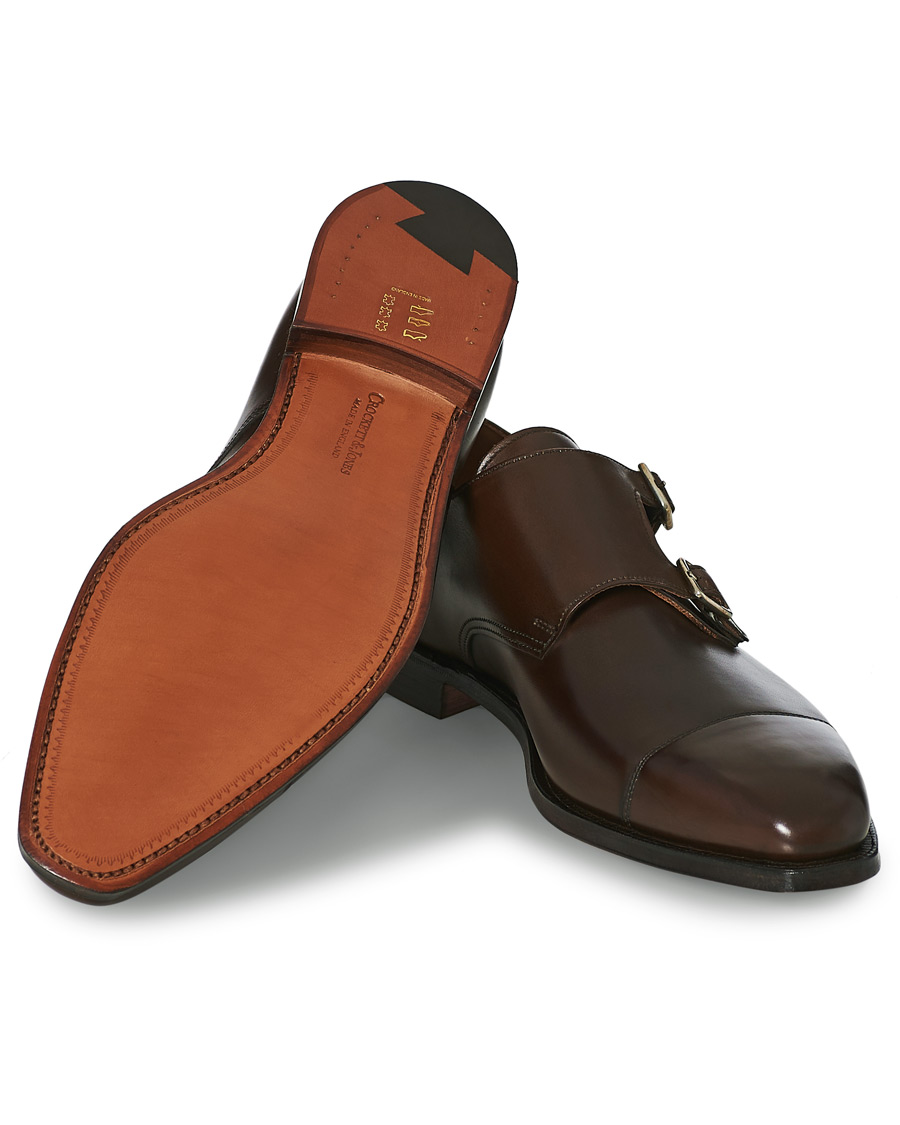 Homme | Crockett & Jones Lowndes Monkstrap Dark Brown Calf | Crockett & Jones | Lowndes Monkstrap Dark Brown Calf