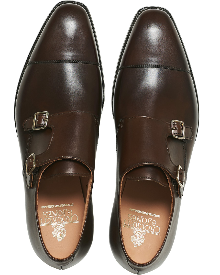 Homme | Crockett & Jones Lowndes Monkstrap Dark Brown Calf | Crockett & Jones | Lowndes Monkstrap Dark Brown Calf