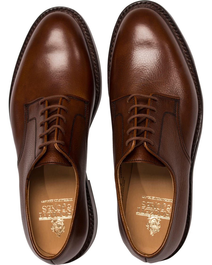 Heren | Crockett & Jones Grasmere Derby Tan Grained Calf | Crockett & Jones | Grasmere Derby Tan Grained Calf
