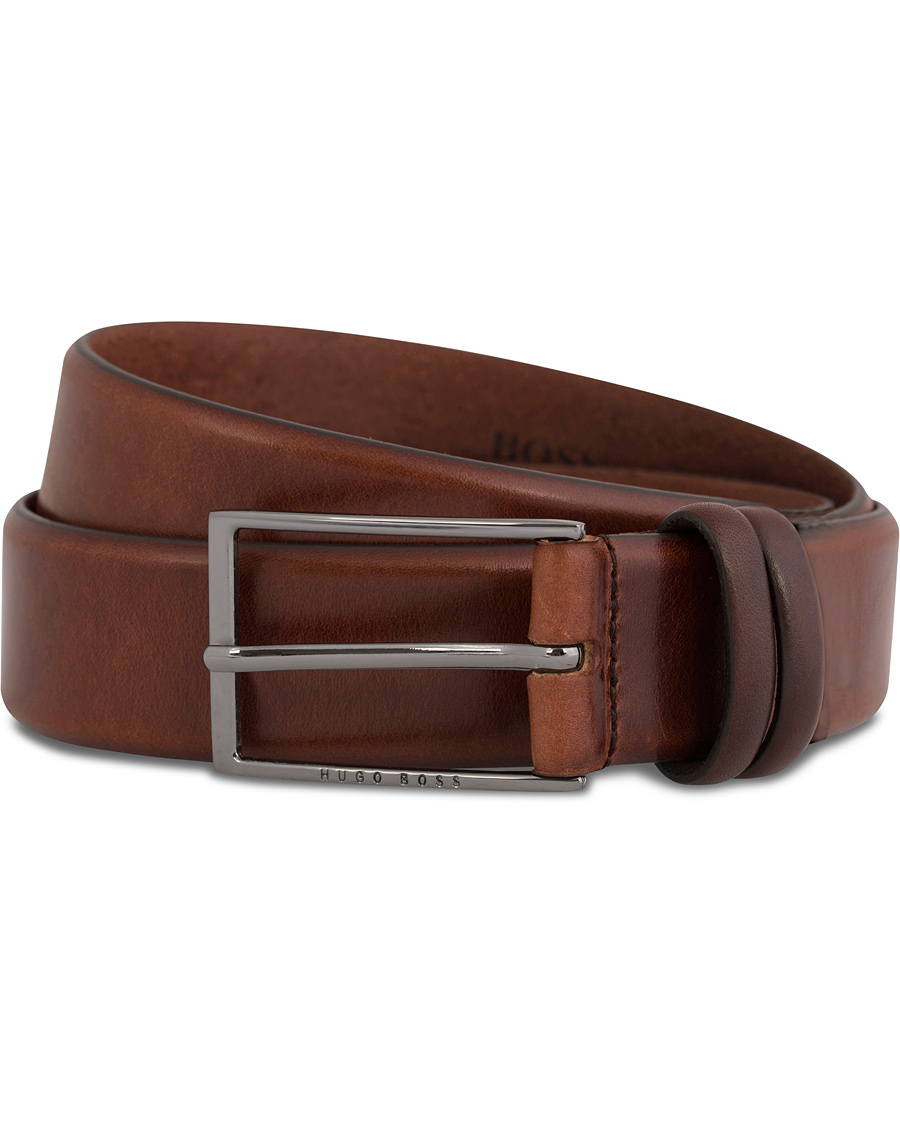 Homme | BOSS Carmello Leather Belt 3,5 cm Medium Brown | BOSS BLACK | BOSS Carmello Leather Belt 3,5 cm Medium Brown